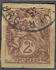 Timbre: type Blanc, Non dentel&eacute;