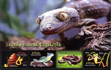 Timbre: Reptiles - Serpents & l&eacute;zards
