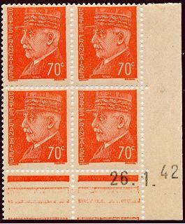 Timbre: Mar&eacute;chal Petain.