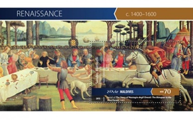 Timbre: Peinture, La Renaissance - Cavaliers