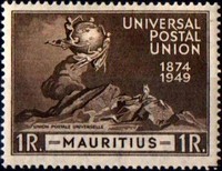 Timbre: 75e anniversaire de l'UPU