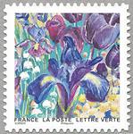 Timbre: iris et muguet