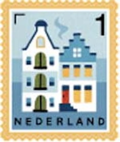 Timbre: Fa&ccedil;ades de maisons n&eacute;erlandaises