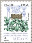 Timbre: 400 ans Jardin des Plantes Paris