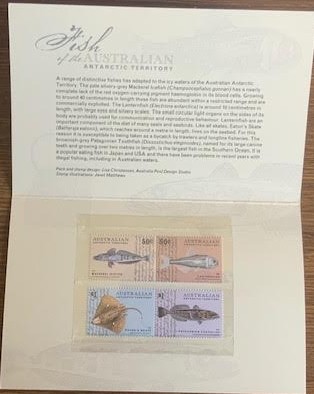 Timbre: Poissons du Territoire Antartique  Australien