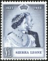 Timbre: Noces d'argent des souverains britanniques
