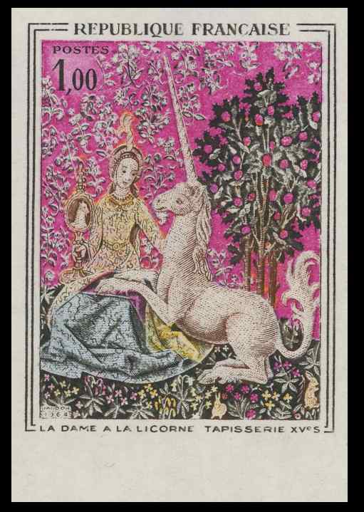 Timbre: Dame &agrave; la Licorne