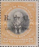 Timbre: Effigie avec surcharge