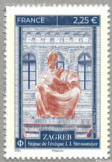 Timbre: Statue de l&rsquo;&eacute;v&ecirc;que J.J. Strossmayer 