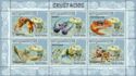 Timbre: Crustaces - Feuillet 6 timbres