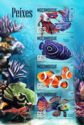 Timbre: Poissons  - feuillet 4 timbres
