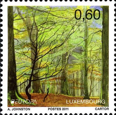 Timbre: Europa, sous-bois