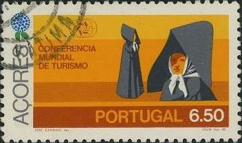Timbre: Conf&eacute;rence mondiale du tourisme &agrave; Manille, costumes