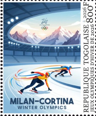 Timbre: JEUX OLYMPIQUES MILANO CORTINA 2026