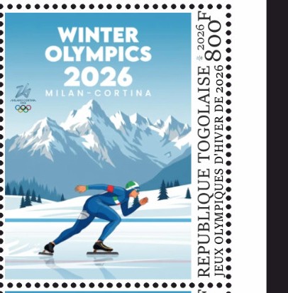 Timbre: JEUX OLYMPIQUES MILANO CORTINA 2026