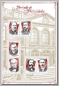 Timbre: Portraits de Philat&eacute;listes 