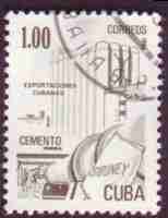 Timbre: Exportation cubaine: Ciment