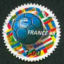 Timbre: ''France'98''.Coupe du monde de football en France