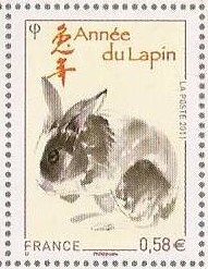Timbre: Nouvel An Chinois : Ann&eacute;e du Lapin