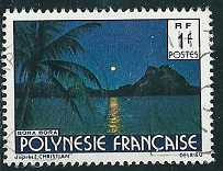 Timbre: Paysages de Polyn&eacute;sie (Bora Bora)