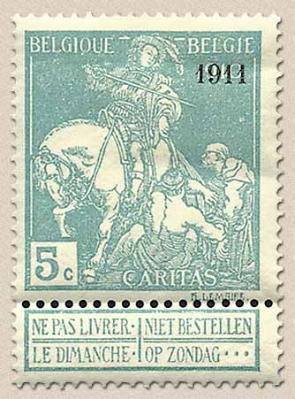 Timbre: Exposition d'art avec surcharge 1911