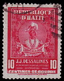 Timbre: 141 anniv de la mort de l'empereur Dessalines