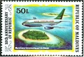 Timbre: 737 des Maldives International Airlines