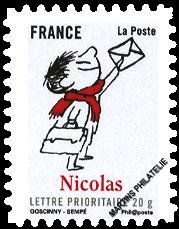 Timbre: Sourires : Le Petit Nicolas - Nicolas avec une lettre