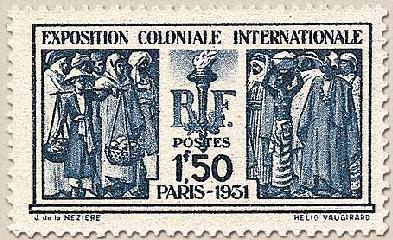 Timbre: Exposition coloniale internationale de Paris