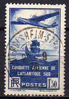 Timbre: 100&egrave;me Travers&eacute;e A&eacute;rienne de l'Atlantique-Sud