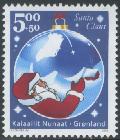 Timbre: P&egrave;re no&euml;l dans une boule -