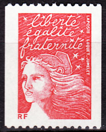 Timbre: Type Marianne de Luquet (roulette)