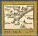 Timbre: Carte de pologne 